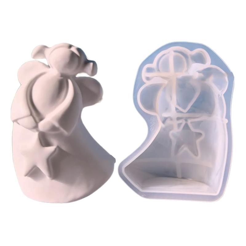 Silicone Mould Depicting Sleep Angel Figure for Handmade Decoration and Gift