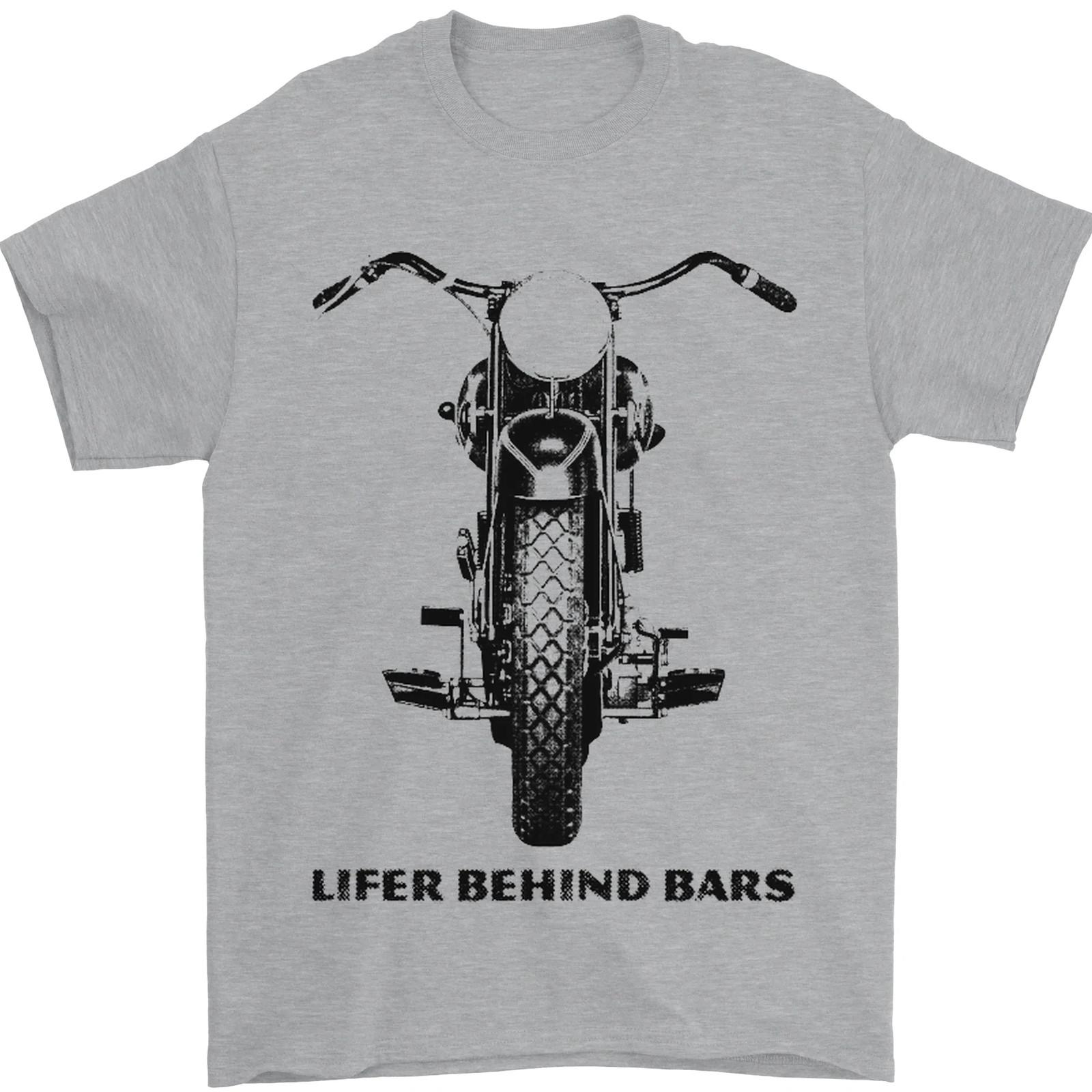Lifer Behind Bars Motorcycle Motorbike Mens T-Shirt 100% Cotton S разноцветный