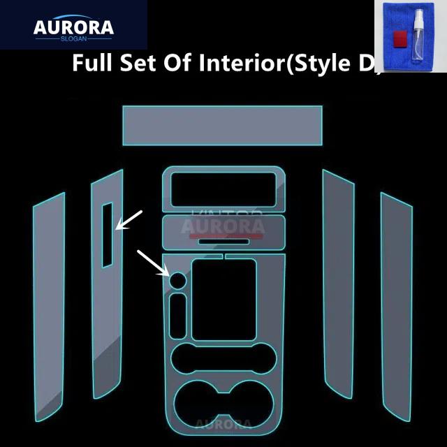 Pro VOLKSWAGEN TOUAREG 11-18 Průhledná ochranná fólie z TPU na středovou konzolu interiéru vozu, fólie proti poškrábání a opravná fólie, příslušenství