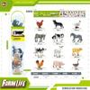 Simulation Poultry Animal World Famous Horse Set Farm Pasture Cub Farmer Scene Model Barrel Ornament Doll