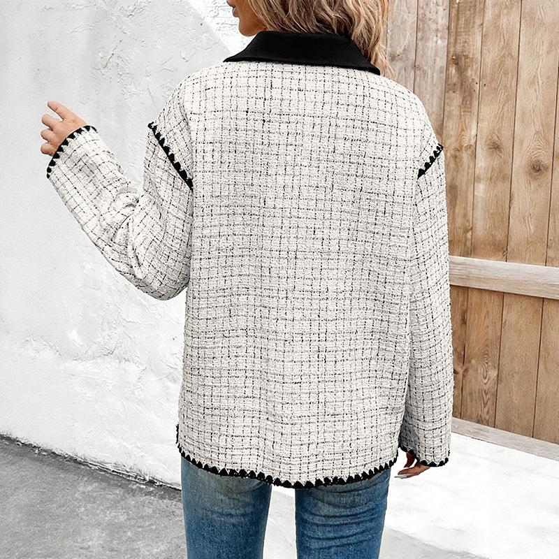 2026 Frühling Neue Revers Strickjacke Jacke Vielseitiges Temperament Pendeljacke für Damen