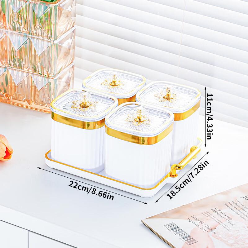 ZISIZ Kunststoff-Lebensmittelaufbewahrungsglas mit Fächern