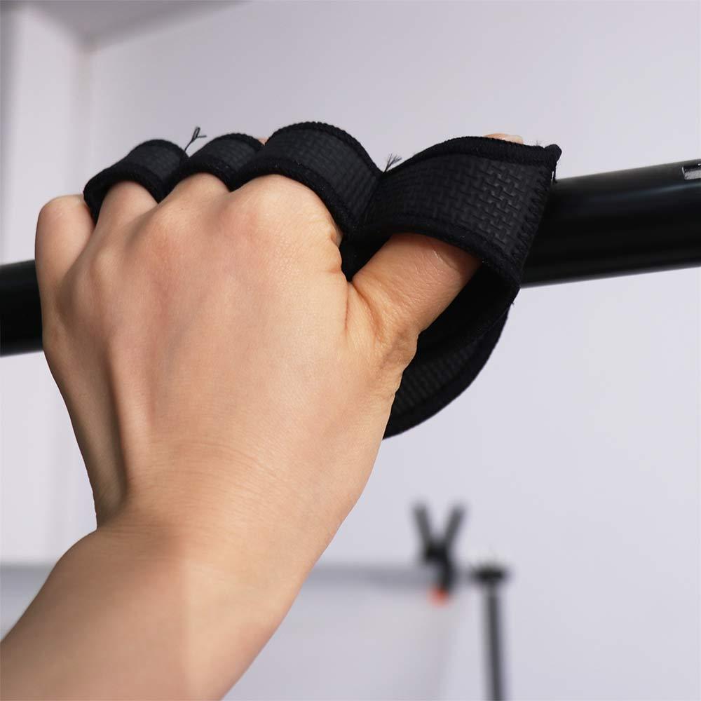 1 Pair Non-slip Weightlifting Hand Protect Pads Four-finger Gym Power Gloves Build Muscle