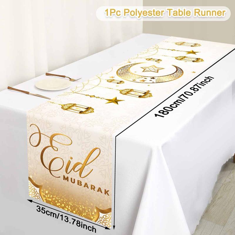 Ramadan Decor Tablecloth EID Mubarak Decor For Home 2025 Ramadan Kareem Islamic Muslim Party Eid Al Adha Gifts Happy Eid Al Fitr