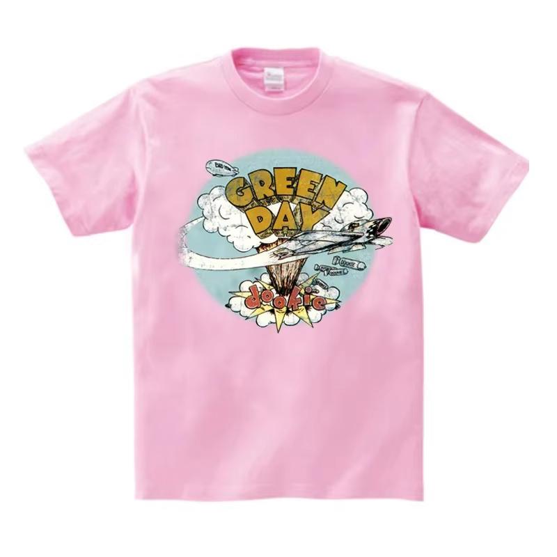 

Дитяча літня футболка Футболка для хлопчиків та дівчаток Модна дитяча підліткова футболка GREEN DAY Музична рок-футболка L