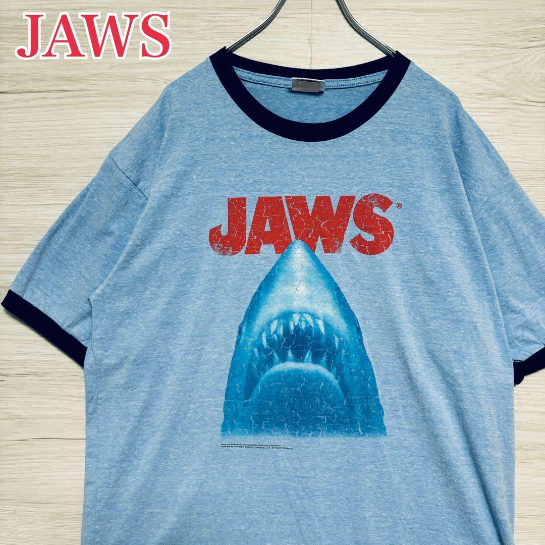 

[USED] Hard to find JAWS T-shirt, size L, Ringer, overseas, movie