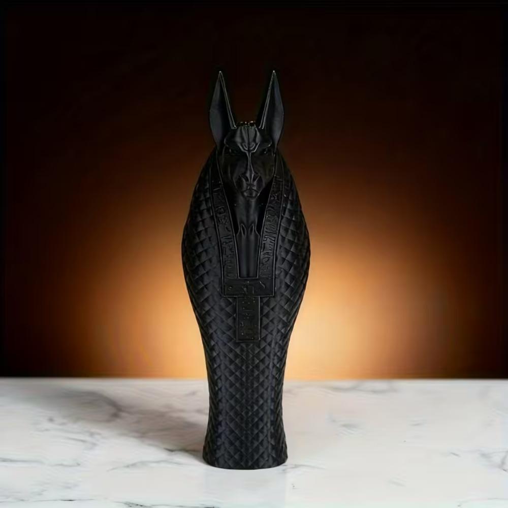 Egyptian God Anubis Statue, 3D Printed Ancient Egyptian Mysterious Guardian God Sculpture, Pet Enthusiast Dog Decoration Statue