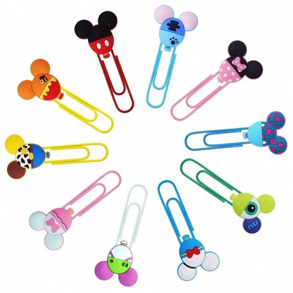 MINISO 10 Pieces of Large Cartoon Mixed-color Paper Clips