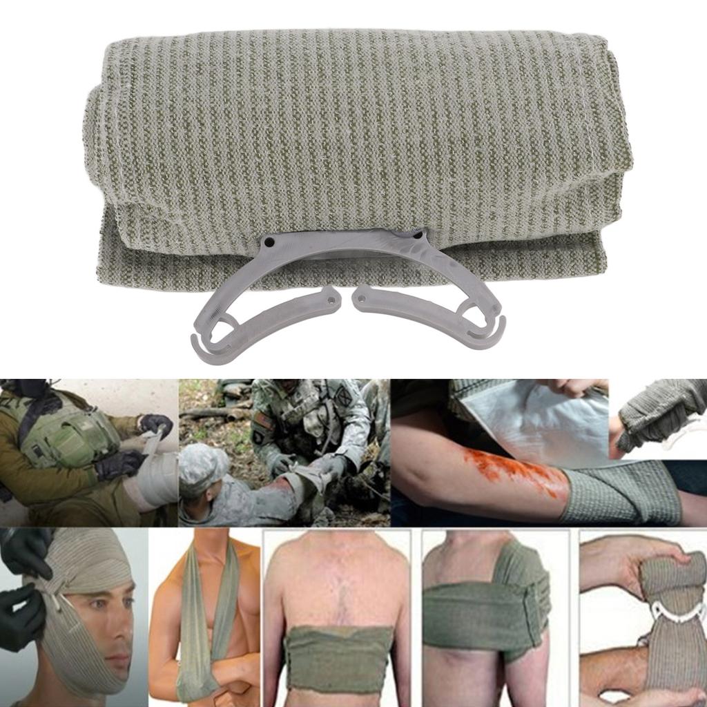 Israeli Emergency Bandage One Handed High Elasticity Lightweight Compression Bandage for Hemostatic Control