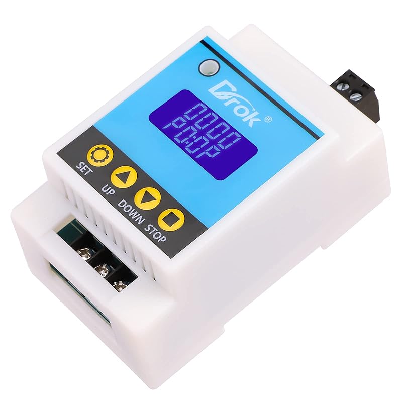 DROK Delay Relay Module, DC 6-30V Timer Relay 12V 24V 0.01S-9999Min 50MA Digital Timer Cycle Delay Switch Module AC 220V Power On-Off Controller With