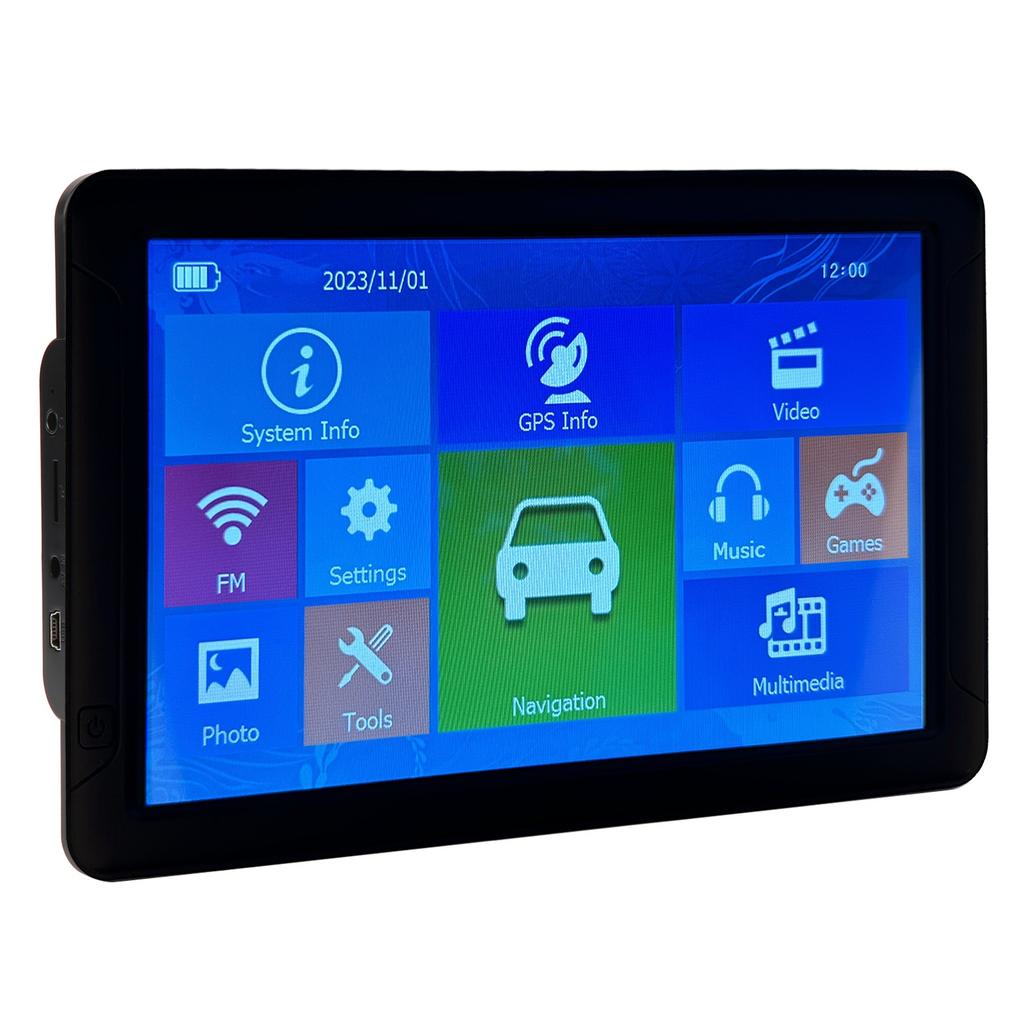 9-Zoll-Auto-GPS-Navigationssystem mit großem POI und Sprachführung, Touchscreen, 800 x 480, tragbar, für LKW