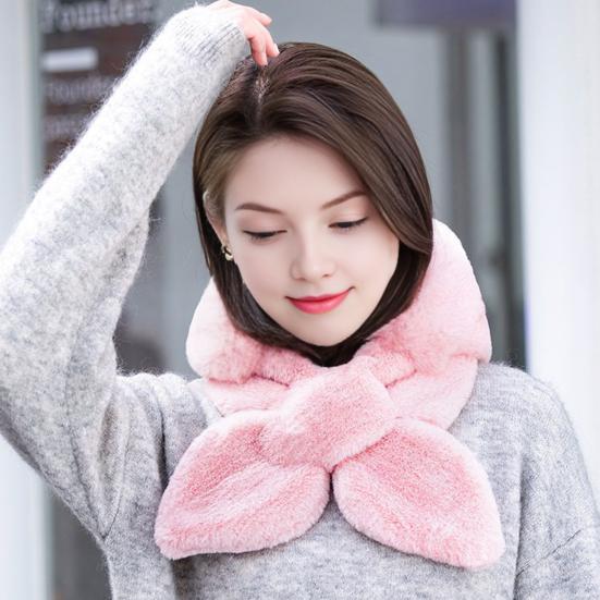 Women Hat Solid Color Elastic Knitted Warm Winter Hat With Scarf Outdoor