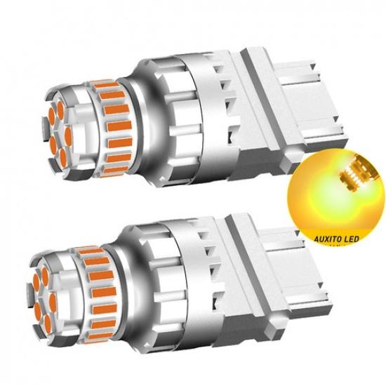 2Pcs AUXITO Pure Red 1156 LED Brake Tail Light Bulbs Error Free Anti Hyper Flash