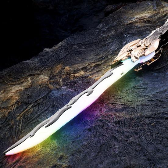 Folding Double Edged Swords Rechargeable LED Light Swords Toy Interactive Multiplayer Battle Toy