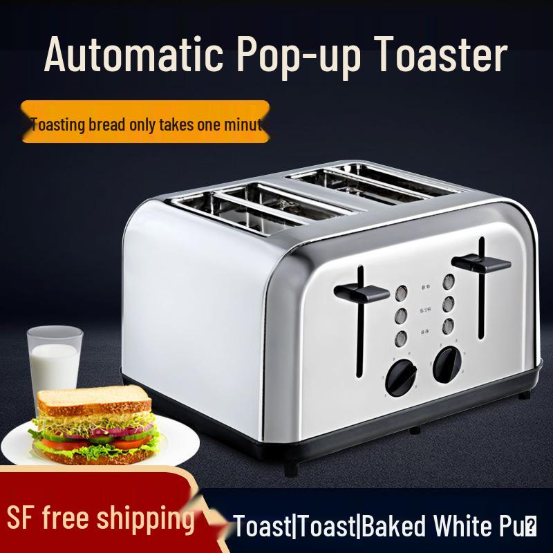 Commercial Automatic Toaster Oven: 4-6 Slice Sandwich & Heater Roujiamo Machine