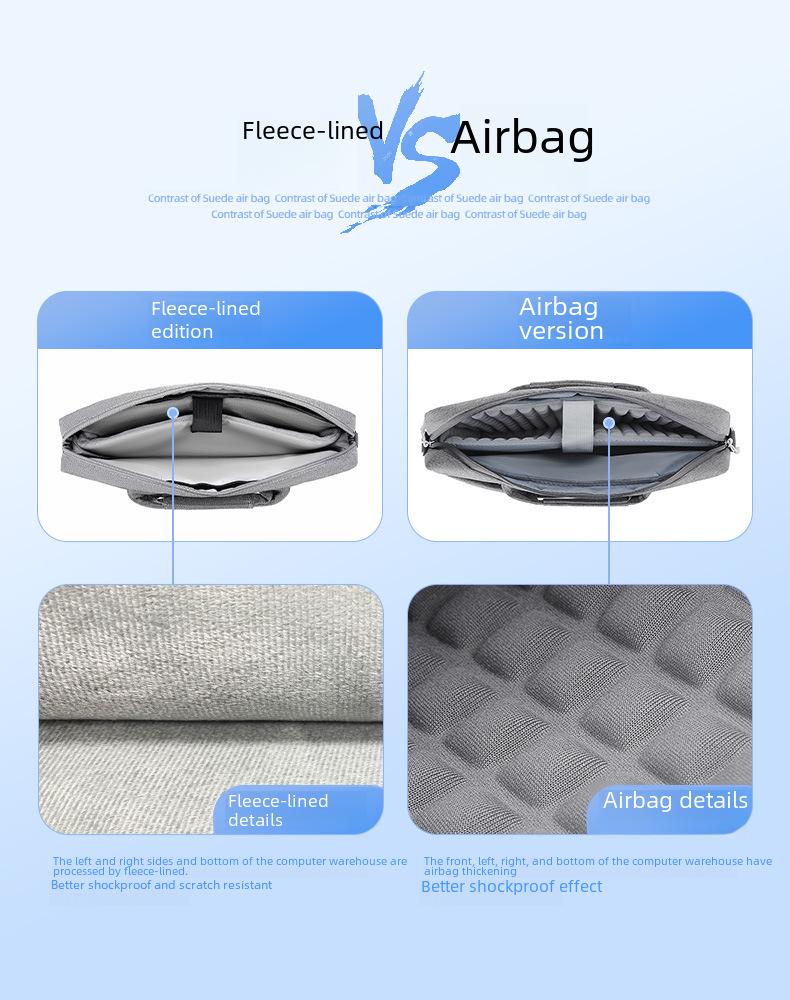 Servietă antișoc cu un singur umăr pentru laptopuri de 15,6 inchi - Compatibilă Huawei și Dell