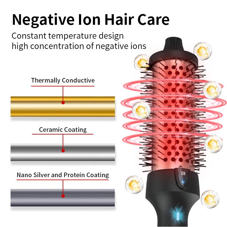 Electric 1.5 Inch Ceramic Coated Negative Ion Volumized Infrared Heated Hair Curling Automatic Rotating Airflow Curling Iron