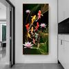 Beautiful Chinese Red Koi Carp Canvas Painting Perfect Home Decor To Bring Luck and Prosperity Prints Posters For Home Wall Art