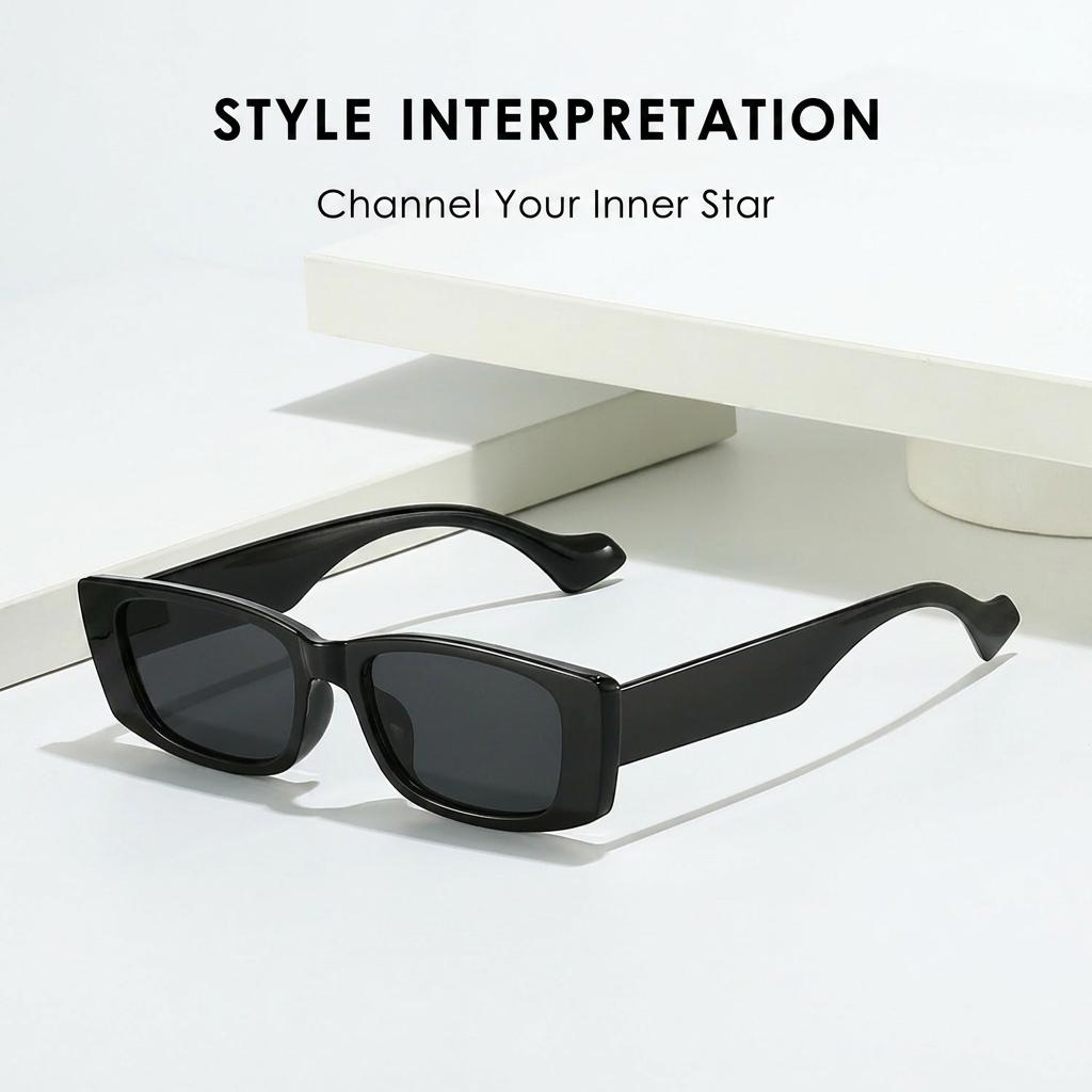 Retro Cat Eye Square Sunglasses Uv380 Protection Unisex Lightweight Sunglasses For Men Women Outdoor Driving Fashion Wear