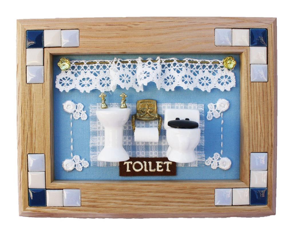 Billy Handmade Dollhouse Kit Ceramic Frame Kit Toilet Frame 5721