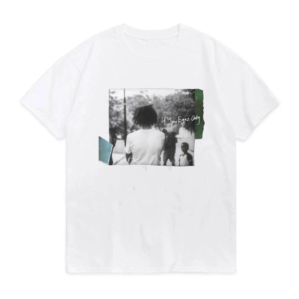 J Cole - 4 Your Eyez Only - Černé tričko Módní letní krátký rukáv 100% bavlna Žhavý výprodej Unisex tričko Módní top Tee