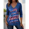 Vintage US Flag 250th anniversary Pattern Women's T-shirt Summer