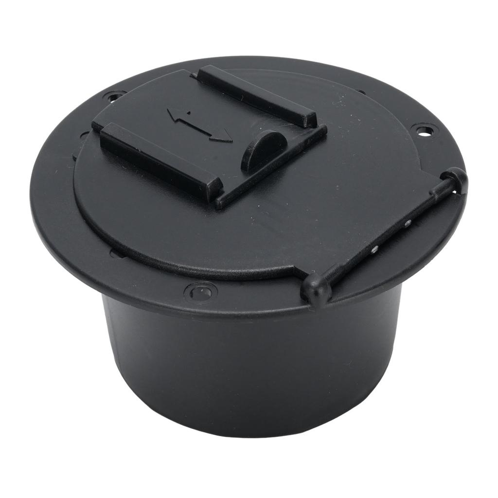 RV Power Cord Hatch Cover Protective Weatherproofing Easy Installation for Travel Tent Trailer Motorhome Garage Black