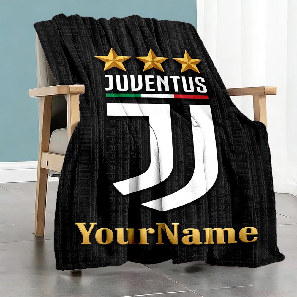 Juventus Personalized Name Blanket Throw Personalized Blanket Ultra-Soft Great for Livingroom Living Room Seaside Bedding Ideal for All Seasons