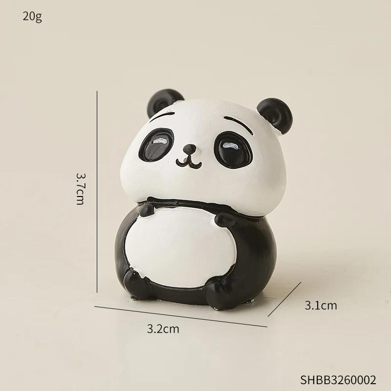 Umělecká kreslená figurka pandy Domácí obývací dekorace Stolní dekorace Narozeninový dárek Doplňky na pracovní stůl Roztomilá pryskyřičná zvířátka řemesla