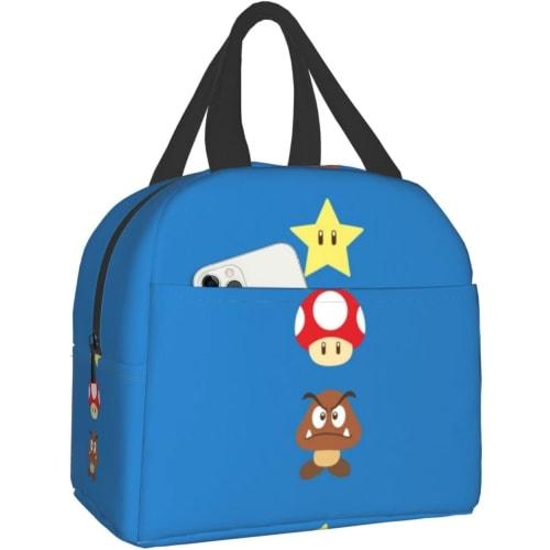 

Сумка для ланча Asamike, Изолированная сумка для ланча, Милый дизайн Супер Марио, Стильный ланч-бокс большой вместимости, Изолированная сумка для ланча с карманами, Хранение еды, Инс