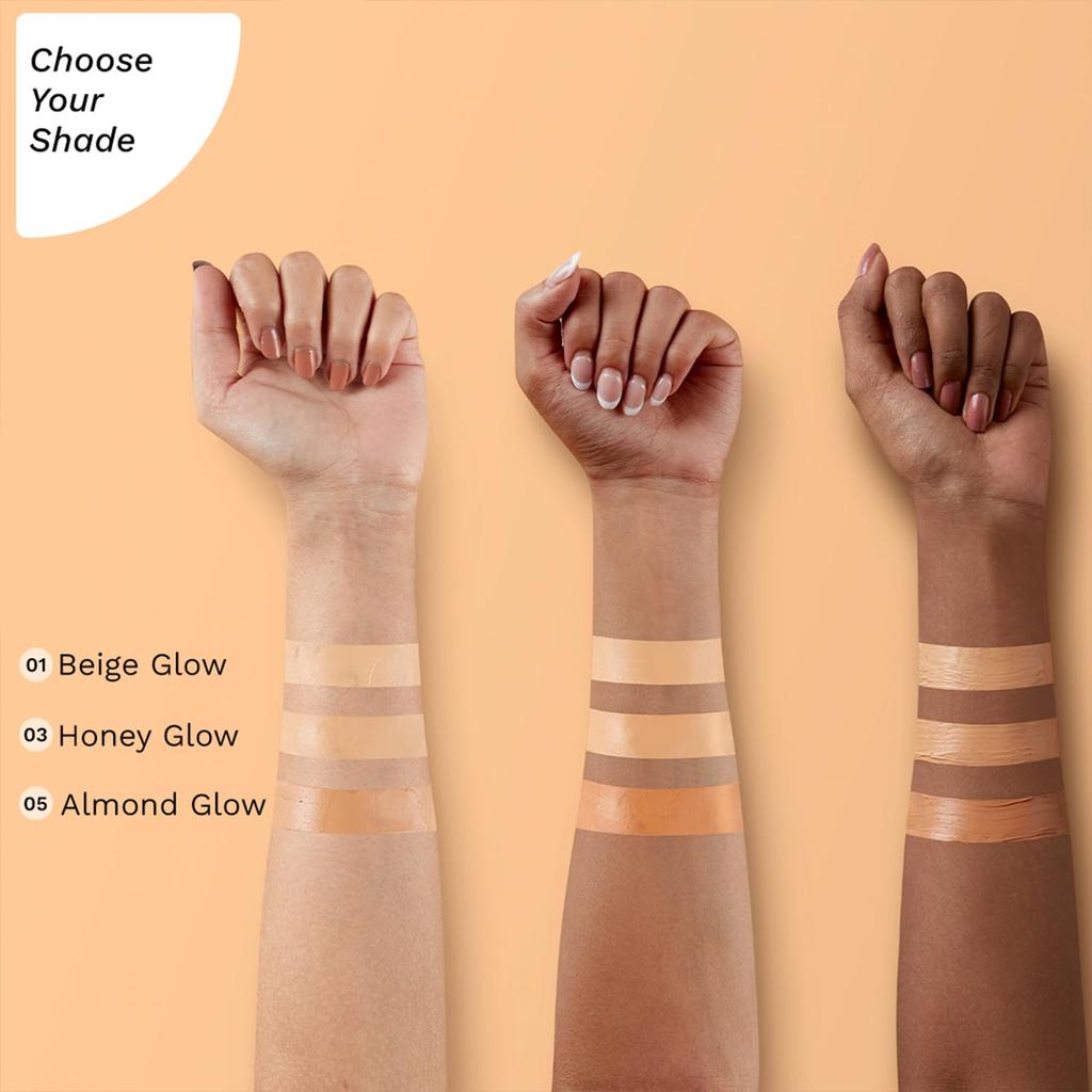 Pilgrim Beige Glow 3-In-1 Natural BB Cream Medium Coverage SPF 50 PA++++ For All Skin Types 30G