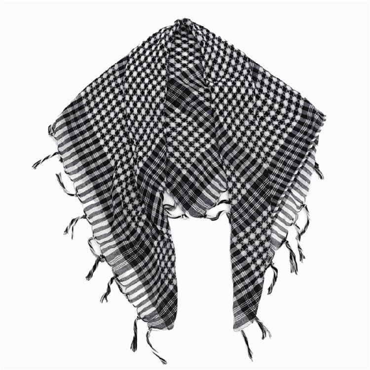Stilvolles Unisex Arabisches Kopftuch in der Größe 100x100cm Vielseitiges Nackentuch Sonnenschutz-Accessoire mit Quasten