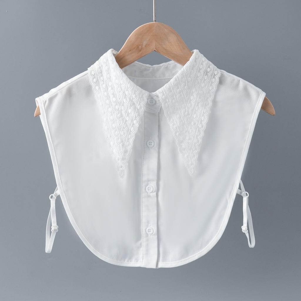 Big Pointed Fake Collar Female Shirt Detachable White Lace Collar Women's Fake Collar Shirt Lapel Casual Sweaters Accessories