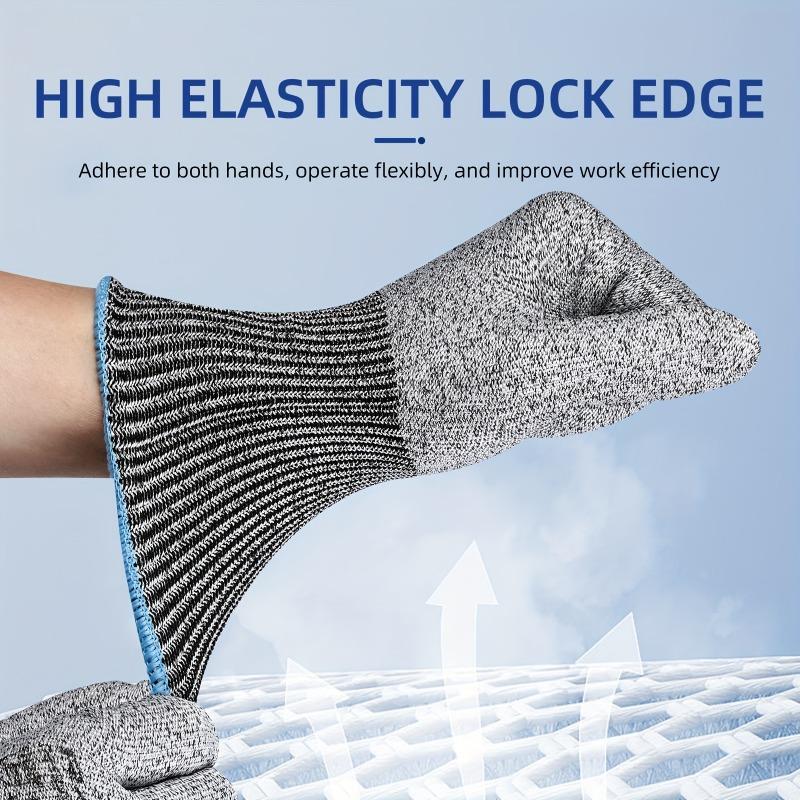 8 Pairs 5th Level Cut-Resistant Safety Gloves HPPE Non-Slip for Machinery Seafood Cleaning Gardening Cut-resistant Work Gloves