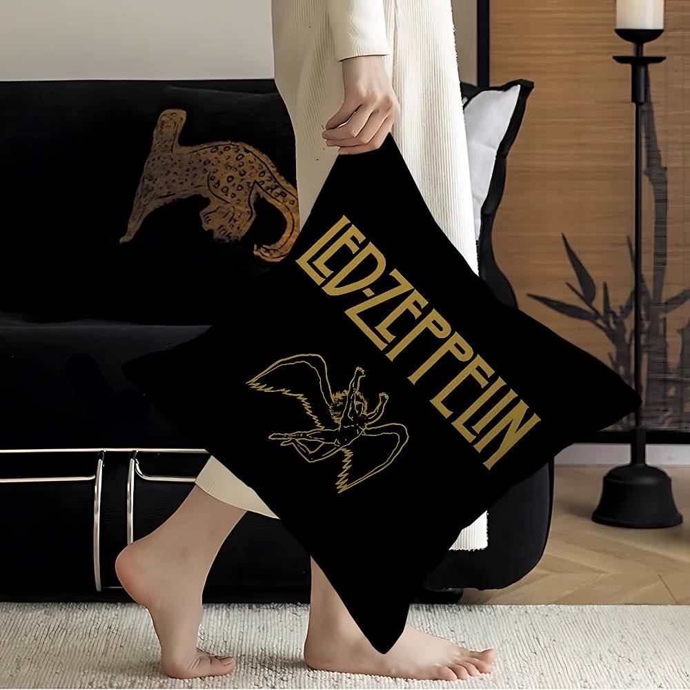 Vintage Band L-Led Z-Zeppelin Kissenbezug Toon Geschenk Kissenbezug Schlafzimmer Zuhause Sofa Stuhl Sitz Dekor Kissenhülle
