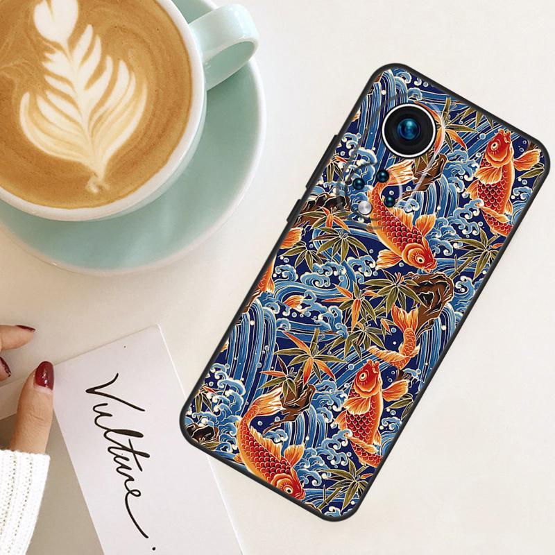 

Tattoo Japanese Koi Dragon Wave For Honor Magic 8 7 6 Pro Case For Honor 200 400 Lite 90 70 50 X8c X8b X9a X9b X9c X9d Win RT Honor X8b