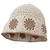 Beliebter Damenhut Strickmütze Handgehäkelt Blumenmütze Y2K Damenhut Mädchen Fotografie Fischerhut Sonnenkappe