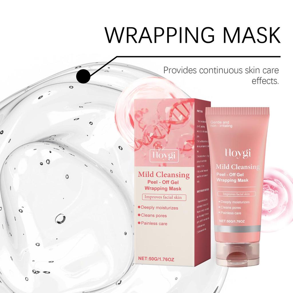 Hoygi Gentle Moisturizing Peel-Off Mask, Nourishing and Brightening, Cleanses Pores, Improves Dullness, Facial Skincare Peel-Off Mask 50g