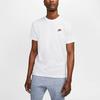 Nike Sportswear Embroidered Logo Micro Mark Solid Color Casual Round Neck Short Sleeve White Men's AR4999-100