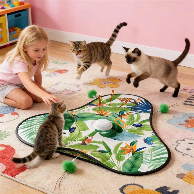 ABBP-Interactive Cat 2-In-1 Rolling Automatic Interactive Pet Games For Home Outdoor Play Training