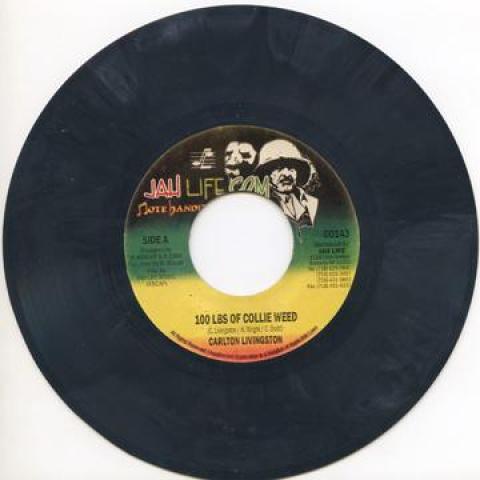 

7inch Record CARLTON LIVINGSTON - 100 Lbs Of Collie Weed (Colured Vin G0143 Jah Life 1983 UK Reggae, Ska & Dub Used