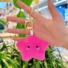 Creative Plush Keychain Star Squinting Backpack Pendant Stuffed Animal Doll Toy