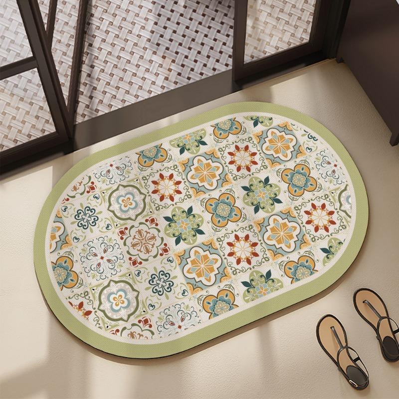 Bathroom Cabinet, Diatomaceous Earth Door Mat, Quick Drying and Anti Slip Floor Mat, Toilet and Bathroom Entrance Mat