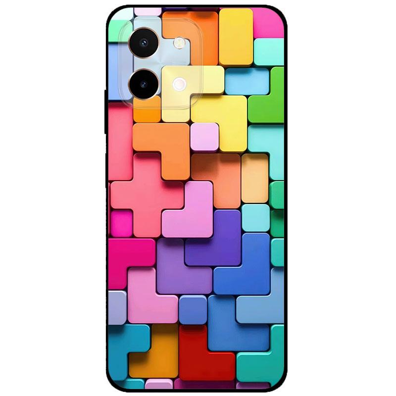 For Vivo Y28 4G Case 6.68'' Black TPU Silicon Cartoon Protection Cover for VivoY28 Y 28 4G Shockproof Capa Wolf Animals Soft Bag