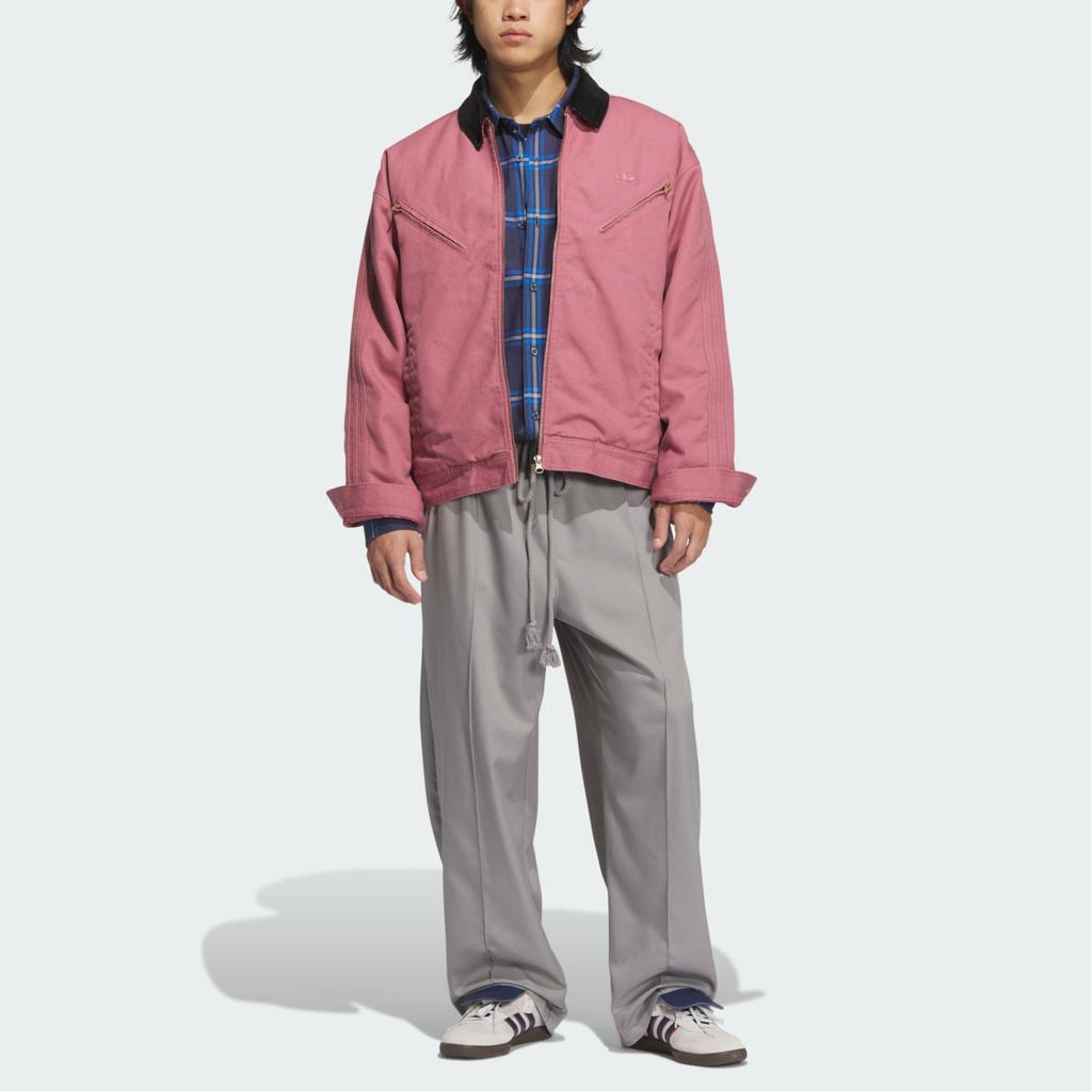 Adidas Originals Wash Pad Jacket Casual Fashion Warm Zipper Long Sleeve Cotton Coat Unisex Jackets Old-Red Gold JW9582