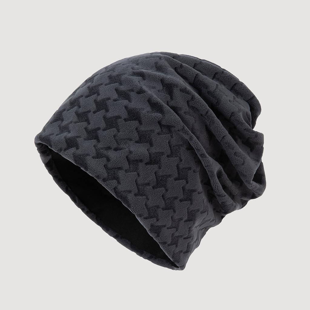 Womens Unisex Plaid Gradient Thin Slouchy Pullover Beanie Hat For Autumn Winter Outdoor