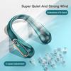 Neuer Sommer Tragbarer Mini Hängender Halsventilator Blattloser Nackenband Ventilator Digitales Display Leistung Luftkühler USB Wiederaufladbar Elektrische Ventilatoren