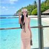[] Temperament Gentle Wind Neck Halter Long Skirt Slim Lace Women's Summer New Sexy Pure Desire