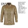 Retro Button Design Shirt Men Performance Shiny Surface Turn-down Collar Single-breasted Long Breathable Sleeves Buttons Satin Club Party Disco Stage