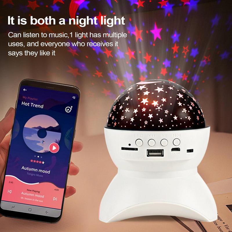 Projection Speaker Wireless Starry Projection Light Speaker Lighting Night Light Projector Projector With Speaker Colorful